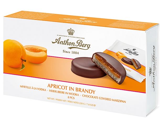(image for) Anthon Berg Apricot in Brandy 220g - Click Image to Close