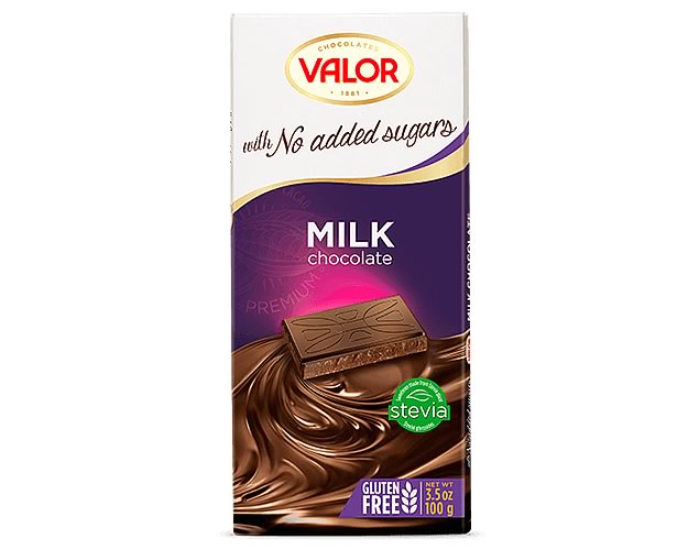 (image for) Valor (Sugar Free) Milk Chocolate Bar 100g - Click Image to Close