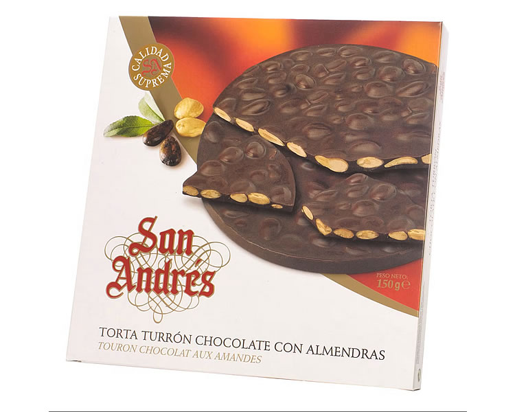 (image for) San Andres Chocolate and Almond Turron 150g