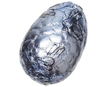 (image for) Praline Filled Egg (Dark Chocolate) Blue Foil - Click Image to Close