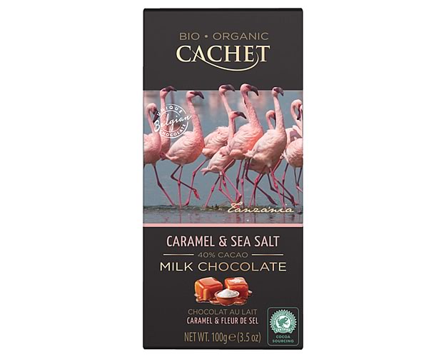 Cachet Organic Milk Chocolate with Caramel and Sea Salt