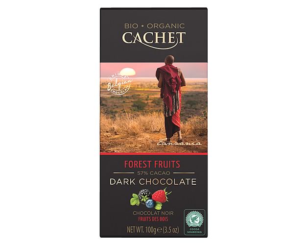 Cachet Organic Dark Chocolate with Forest Fruits