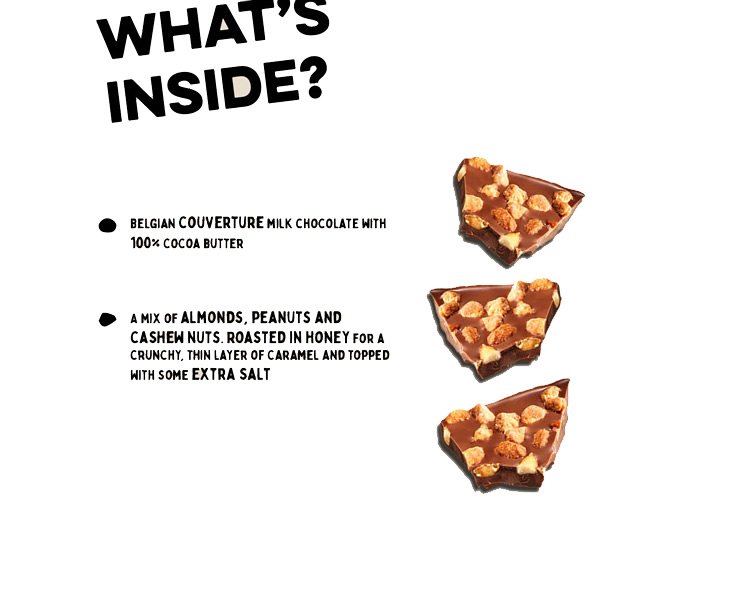 Modal Additional Images for Johnny Doodle Milk Chocolate Sweet and Salty Nuts Bar 150g
