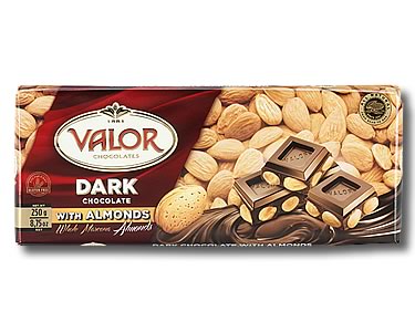 Valor Dark Chocolate with Almonds 250g