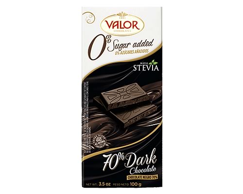 Valor (Sugar Free) 70% Dark Chocolate 100g