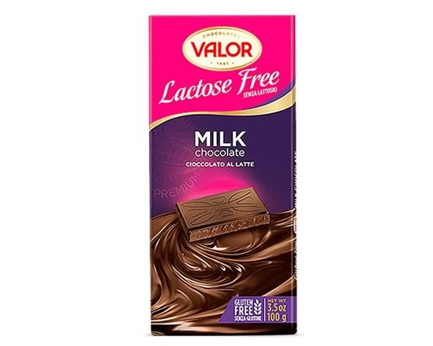 Valor Lactose Free Milk Chocolate Bar 100g