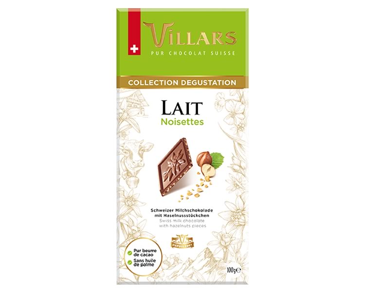 Villars Milk Chocolate Bar with Hazelnuts 100g