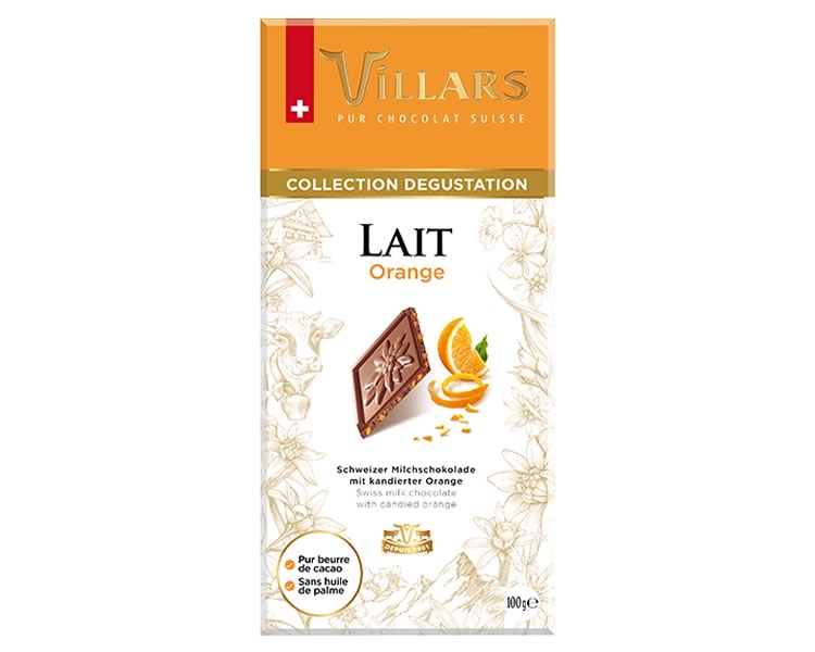 Villars Milk Chocolate Bar with Orange 100g