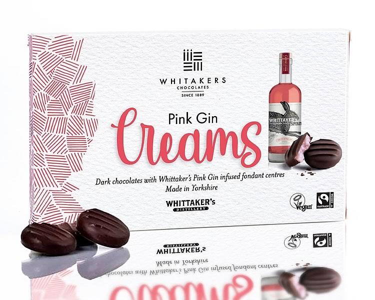 (image for) Whitakers Pink Gin Creams 150g