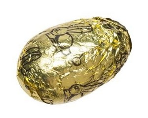 (image for) Praline Filled Egg (Marbled Chocolate) Yellow Foil