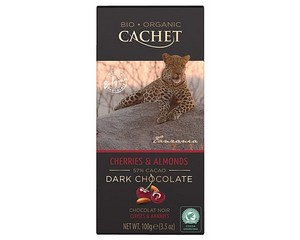 Cachet Organic Dark Chocolate with Cherries and Almonds