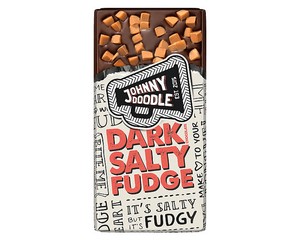 (image for) Johnny Doodle Dark Chocolate Salty Fudge Bar 150g