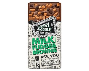 (image for) Johnny Doodle Milk Chocolate Fudge and Brownie Bar 150g