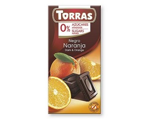 Torras Dark Chocolate with Orange (Sugar Free) 75g